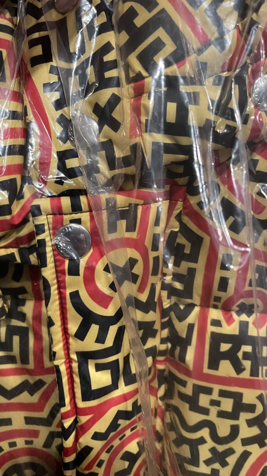 Rare Coach X Disney X Keith Haring Mickey Mouse Woven Puffer Down Jacket Coat L image 3