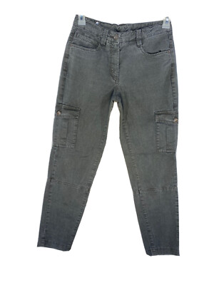 Gardeur Cargo Jeans Women sz 4 Tapered Leg Mid Rise Stretchy Denim Pants (29x28)