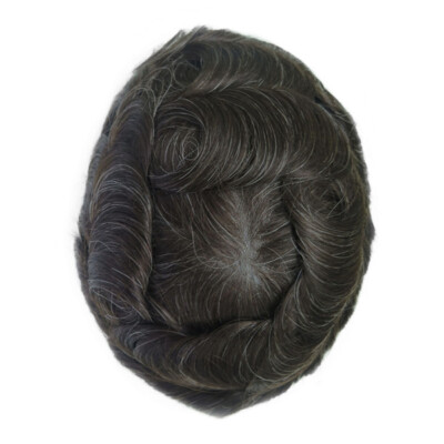 Full French Lace Toupee For Men Human Hair Replecement System Natural Hairpieces