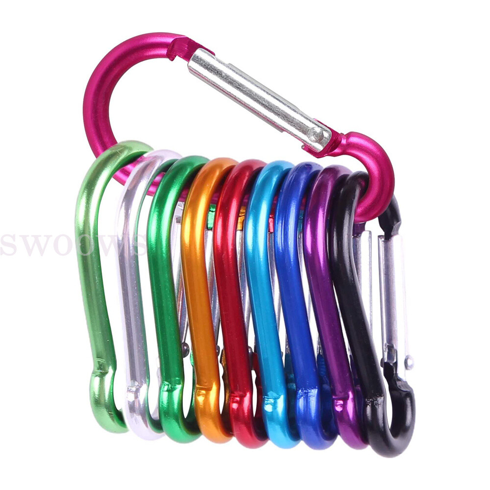 20x Small Carabiner Snap Hook DRing Key Chain Clip Hiking Camping AU