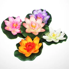 5 Pcs Artificial Water Lily Simulation Lotus Decor Floating Plants Decorate