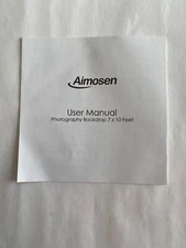 Aimosen User Manual - photography backdrop 7 x 10 feet paper pamplet Instro GOOD