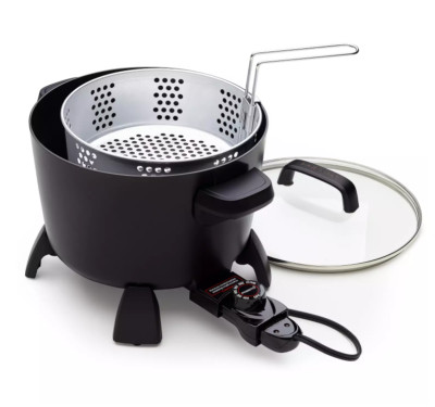 Presto 8-Quart Big Kettle - Deep Fryer Multi-Cooker/Steamer, Black 06008