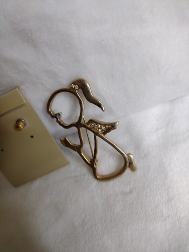 Praying Angel Brooch Earring Set Vintage NOS Christmas Church Gift Gold Tone - Picture 9 of 11