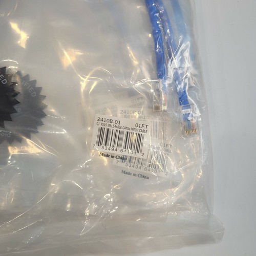Set of 10 Network Patch Cables 01FT CAT5E 01'RJ45 Male Male Blue CAT5E PATCH CAB - 第 3/3 張圖片