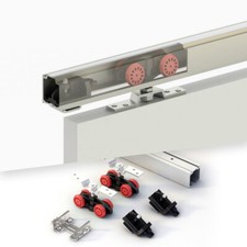 Schiebetürsystem für 1 Tür bis 100 kg Laufschiene 200 cm, Schiebetürbeschlag