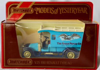 Y-25 1910 Renault Type AG Matchbox Models of Yesteryear Blue Eagle Pencil 1984