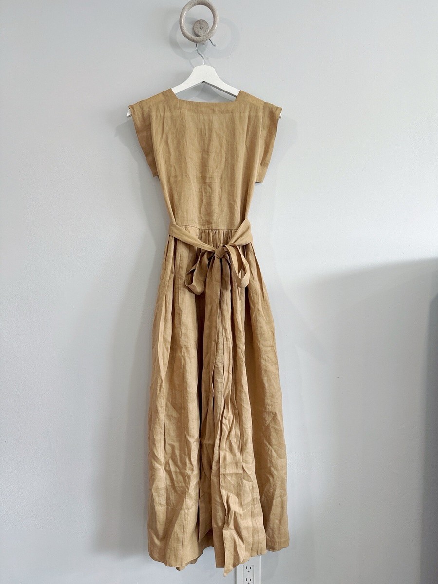 NWT) Doen Pacifica Linen Wrap Belted Maxi Gown Dress - XS | eBay