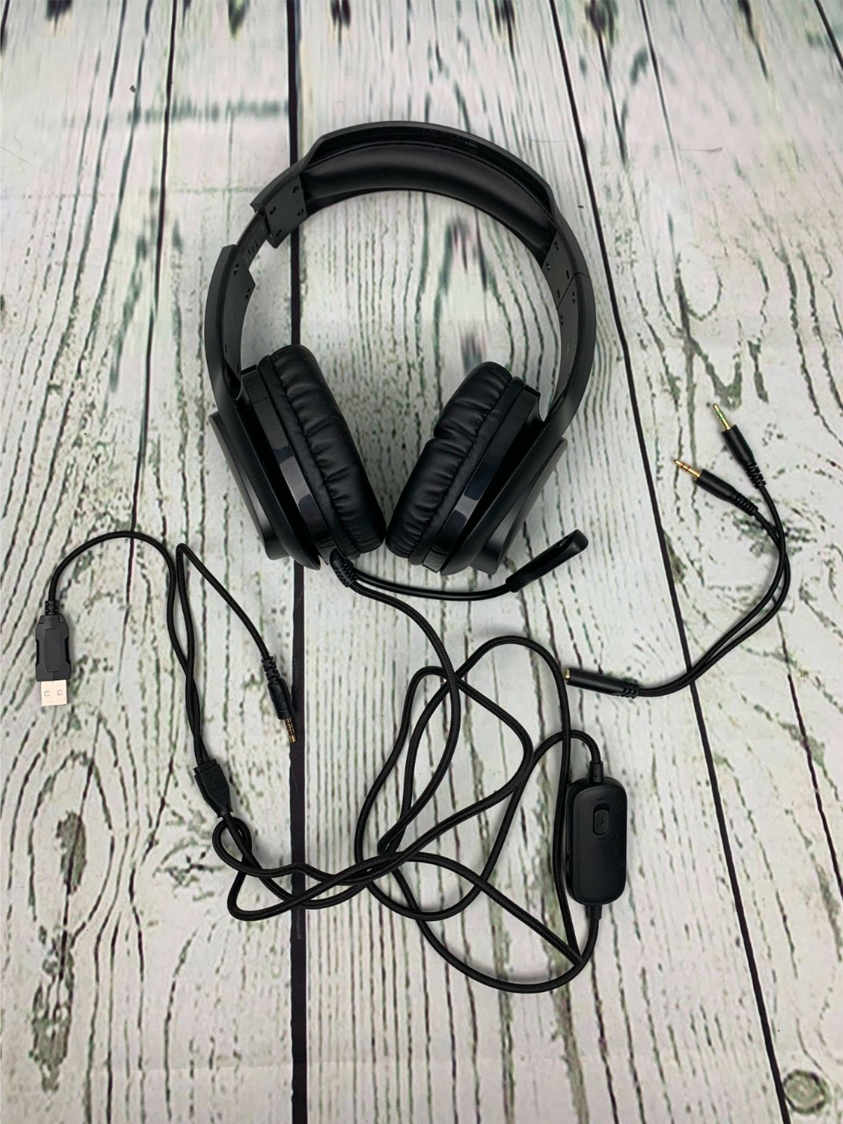 Gaming Headset with Microphone for Xbox One PS4 and PC USB Gaming Headphones-image