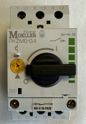 Klöckner Moeller Motorschutzschalter PKZM0-0,4 / Ser.-No. 01 +02
