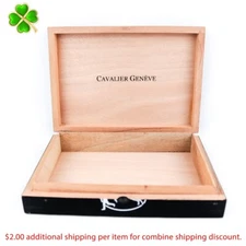 Cavalier Geneve Robusto Empty Wood Cigar Box 8.75" x 6.25" x 1.75"