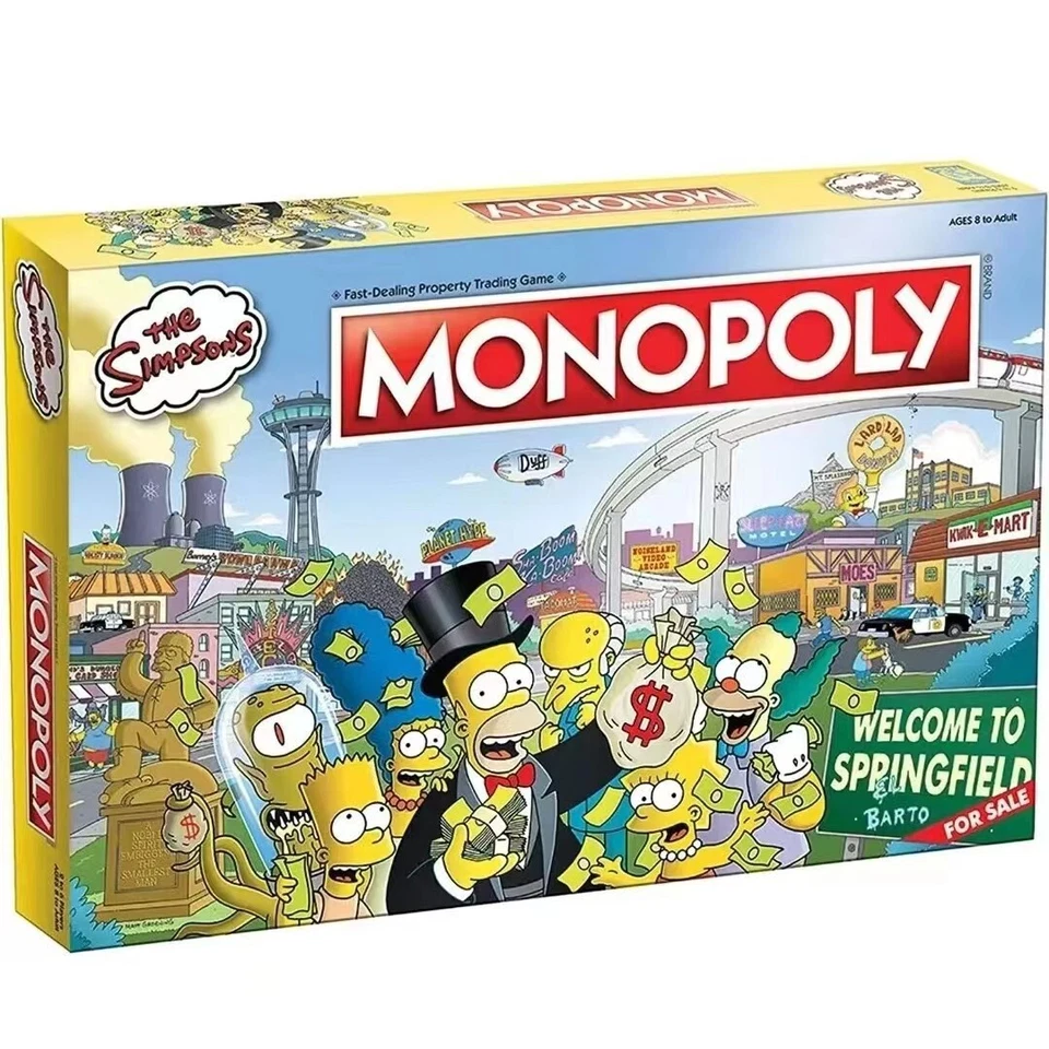 Monopoly The Simpsons Board Game Kid Adult Toy Christmas Gift Education Brand AU - Image 3 of 4