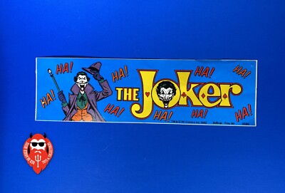 1982 Vintage The Joker DC Comics Bumper Sticker WD04