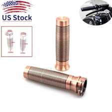 25mm Hand Grips Handlebar Copper For Harley Bobber Chopper Cruiser Custom 1 pair