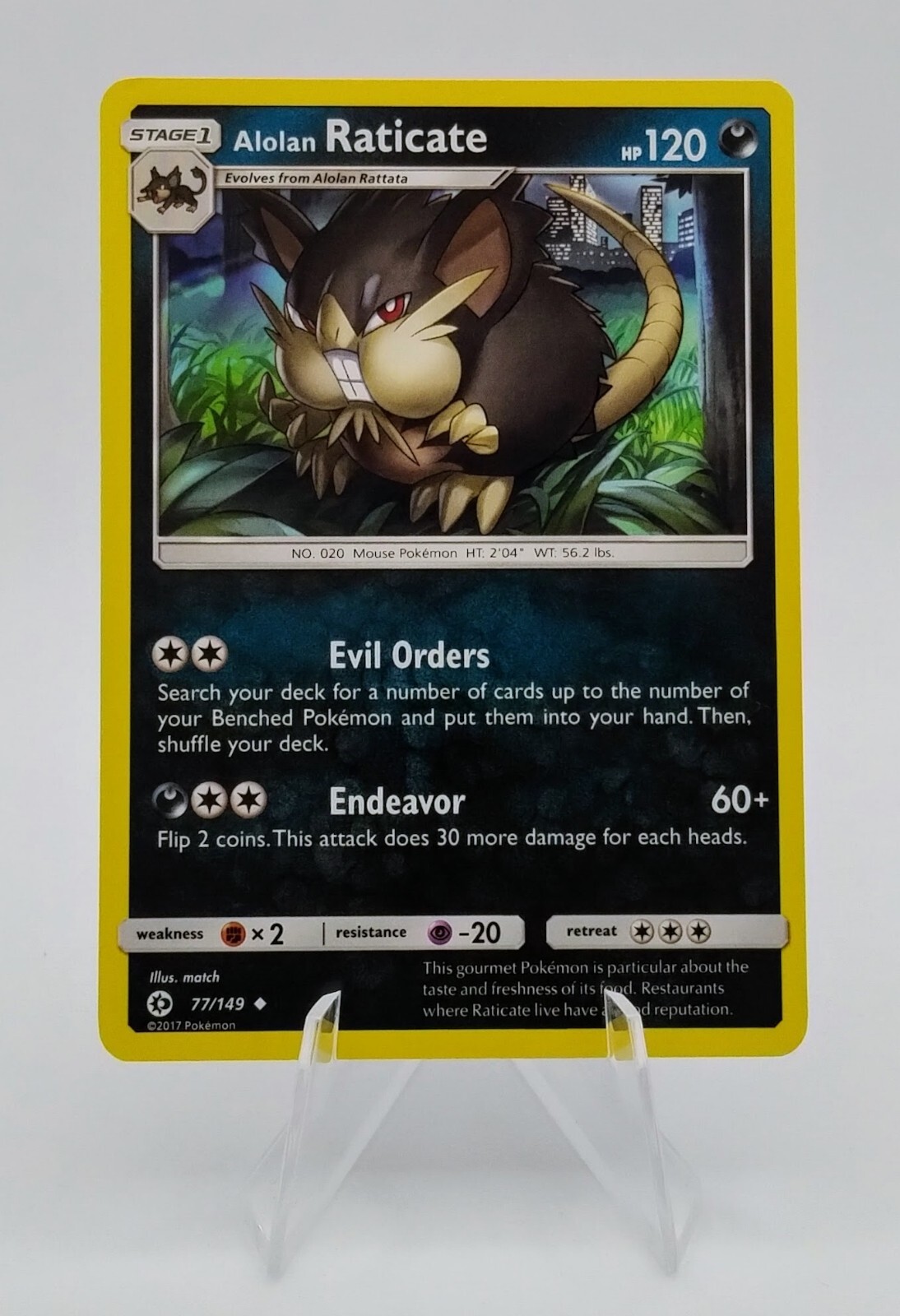 Alolan Raticate 77/149 SM Base Set 2017 Pokemon Card