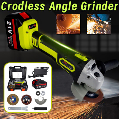 NEW Brushless 21V Angle Grinder Cordless Polishing Grinding Cutting Power Tool