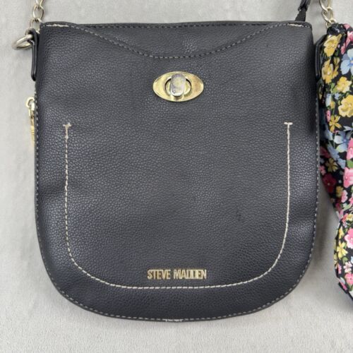 Steve Madden Cross-Body Handbag Purse Black Faux Leather BMAXXYY - Picture 2 of 23