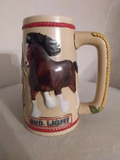 Anheuser Busch Budweiser 1983 Bud Light Baron Clydesdale Stein 