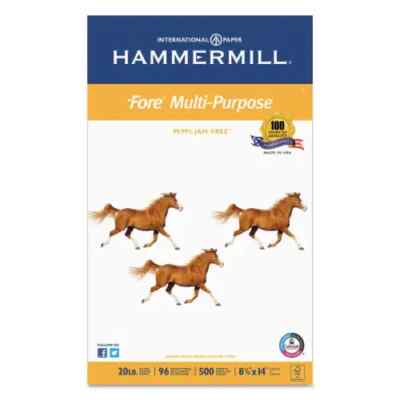 Hammermill Fore MP Multipurpose Paper 96 Brightness 20 lb 8-1/2 x 14 White