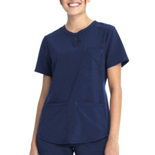 Scrubstar NEW  Woman's Supreme scrub Top size M Indigo w/purple stitch