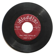 Shirley & Lee When I Saw You/That's What I Wanna Do 45 Vinyl Record Aladdin 3362