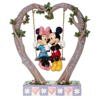 Jim Shore Disney Traditions Mickey & Minnie on Swing Figurine