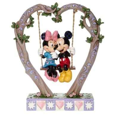 Jim Shore Disney Traditions Mickey & Minnie on Swing Figurine 6007961