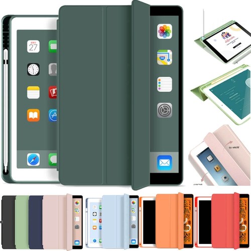 Smart Case mit Bleistifthalter Leder Abdeckung für iPad 6/7/8/9th Air 5th 4th Pro - Bild 1 von 37