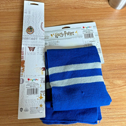 Harry Potter Ravenclaw Scarf 60" Wizard Wand 13" Costume Cosplay NEW 2pc. Set - Picture 5 of 8