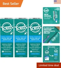 Fluoride-Free Rapid Relief Sensitive Toothpaste 3-Pack - Fresh Mint, 4 oz Tubes