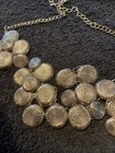 Vintage Spiral cluster silver tone necklace broken needs repair — photo 2