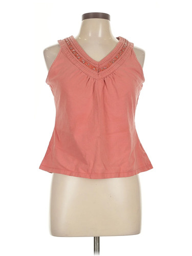 SONOMA life + style Women Orange Sleeveless Blouse L