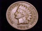 1888 Indian Head Cent, Very Good  grade