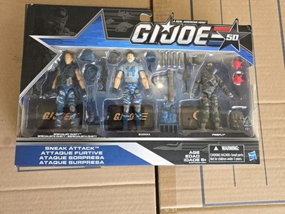 GI Joe 50th Anniversary Sneak Attack 3 Pk. Specialist Dusty-Bazooka-Firefly 2015