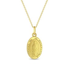 Our Lady of Guadalupe Children Necklace Religious - Gold Flashed Sterling Silver