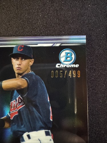 Brayan Rocchio 1st Rookie Card RC 2019 Bowman Chrome Refractor /499 #BCP-209 - Picture 2 of 3