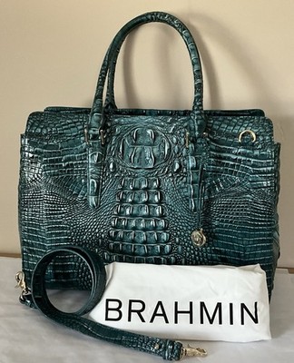 Brahmin Finley Large  Carryall  Sample Bag Green Melbourne NWT