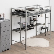 High Sleeper Bunk Bed Desk Storage Shelves