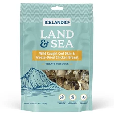 Icelandic+ Land & Sea Wild Caught Cod Skin & Freeze-Dried Chicken Breast