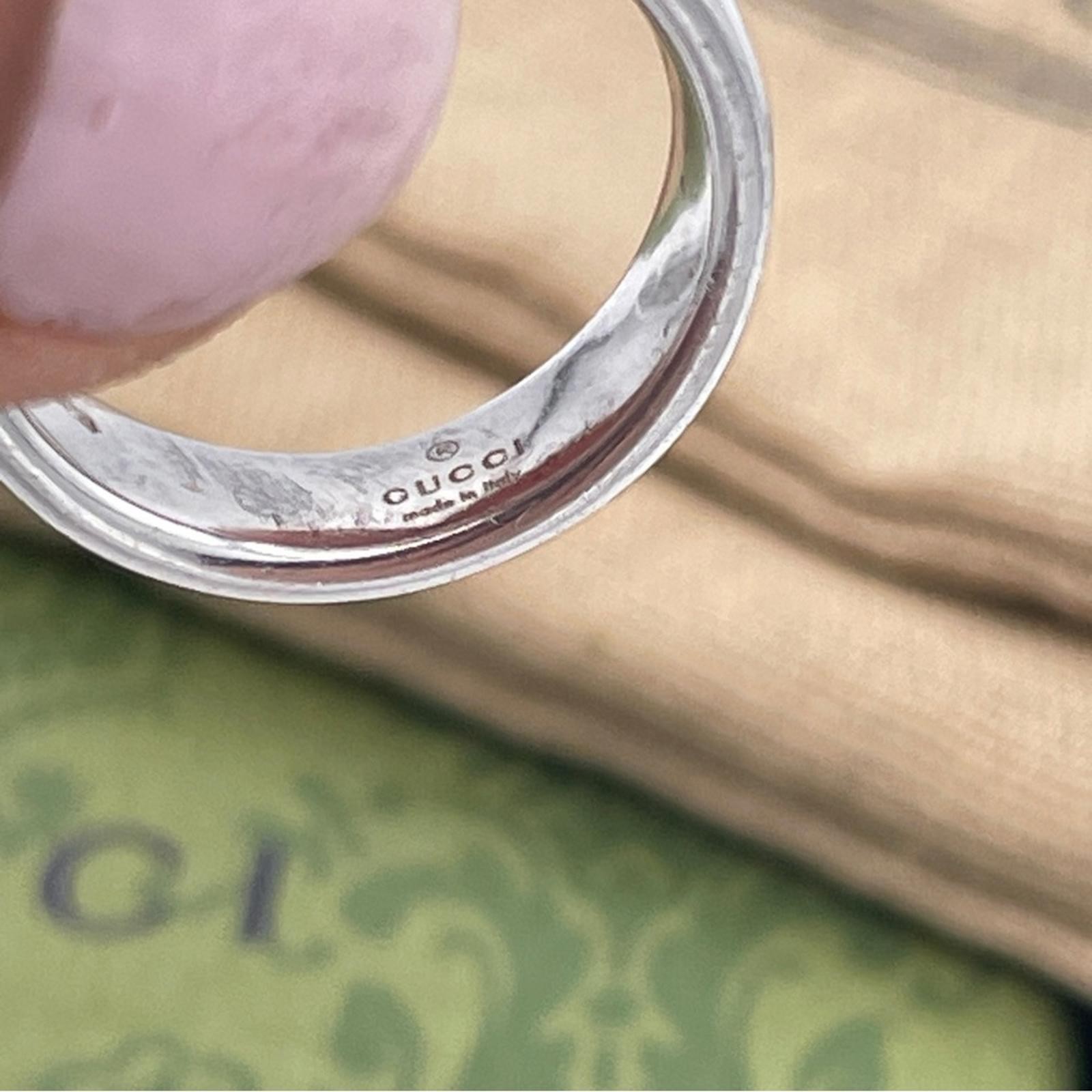 Authentic Gucci Interlocking G Ring Sterling Silv… - image 5