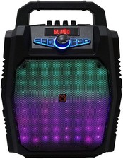 PA Karaoke Wireless Portable Speaker w/ 8" Subwoofer Sound System Big LED MIC