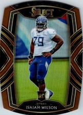 2020 Panini Select #291 Isaiah Wilson Copper Prizm Die Cut /355 Rookie RC Titans