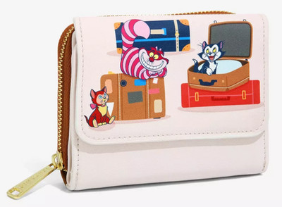 Loungefly Disney Cats Small Zip Wallet Aristocats Cheshire Cat Figaro Dinah NWT