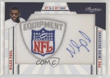 2011 Prestige Draft Class NFL Logo Signatures Niles Paul Patch Auto Shield n1u