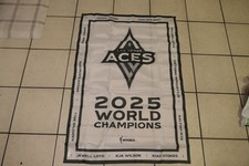 Las Vegas Aces 2025 WORLD CHAMPIONS WNBA Championship Banner Flag 48" x 32" NEW