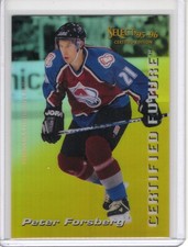 1995-96 PETER FORSBERG PINNACLE SELECT CERTIFIED EDITION CERTIFIED FUTURE INSERT