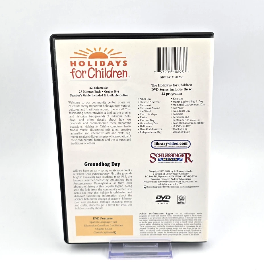 Groundhog Day Holidays For Children (DVD) SCHLESSINGER Media - Rare, OOP - Image 2 of 4