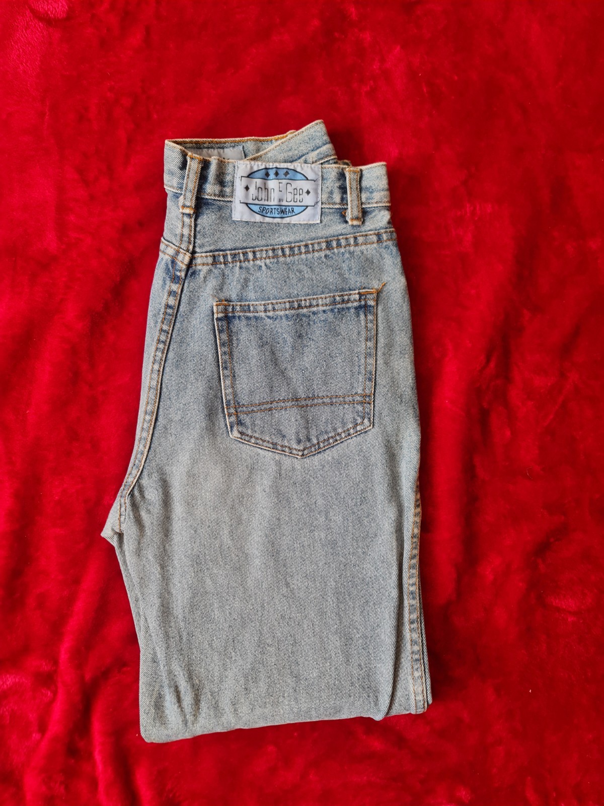 John F Gee Sportswear Womens Blue Denim Straight Fit Jeans W28 L30