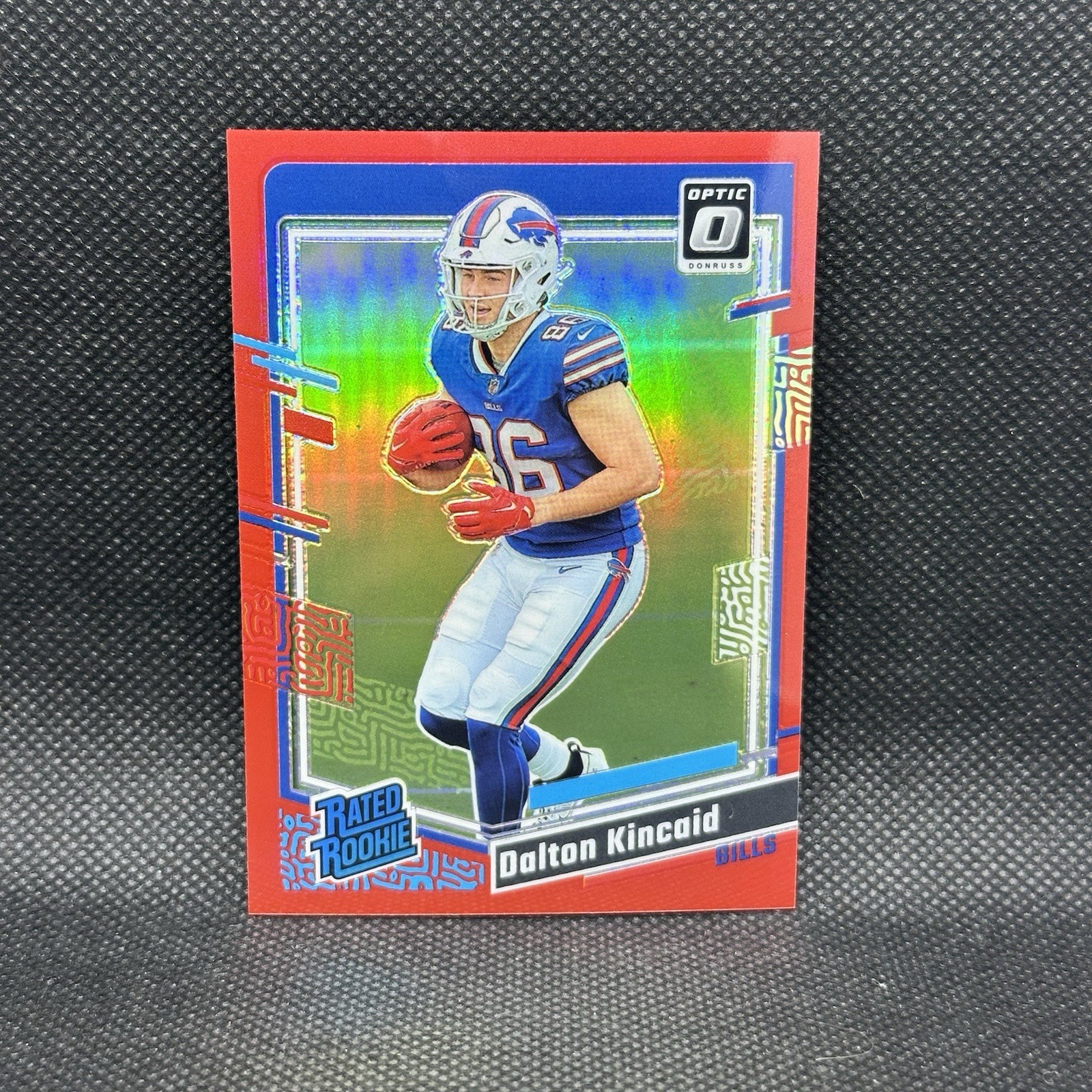 Dalton Kincaid 2023 Donruss Optic Rated Rookie #211 Red Prizm #’d 77/99 RC