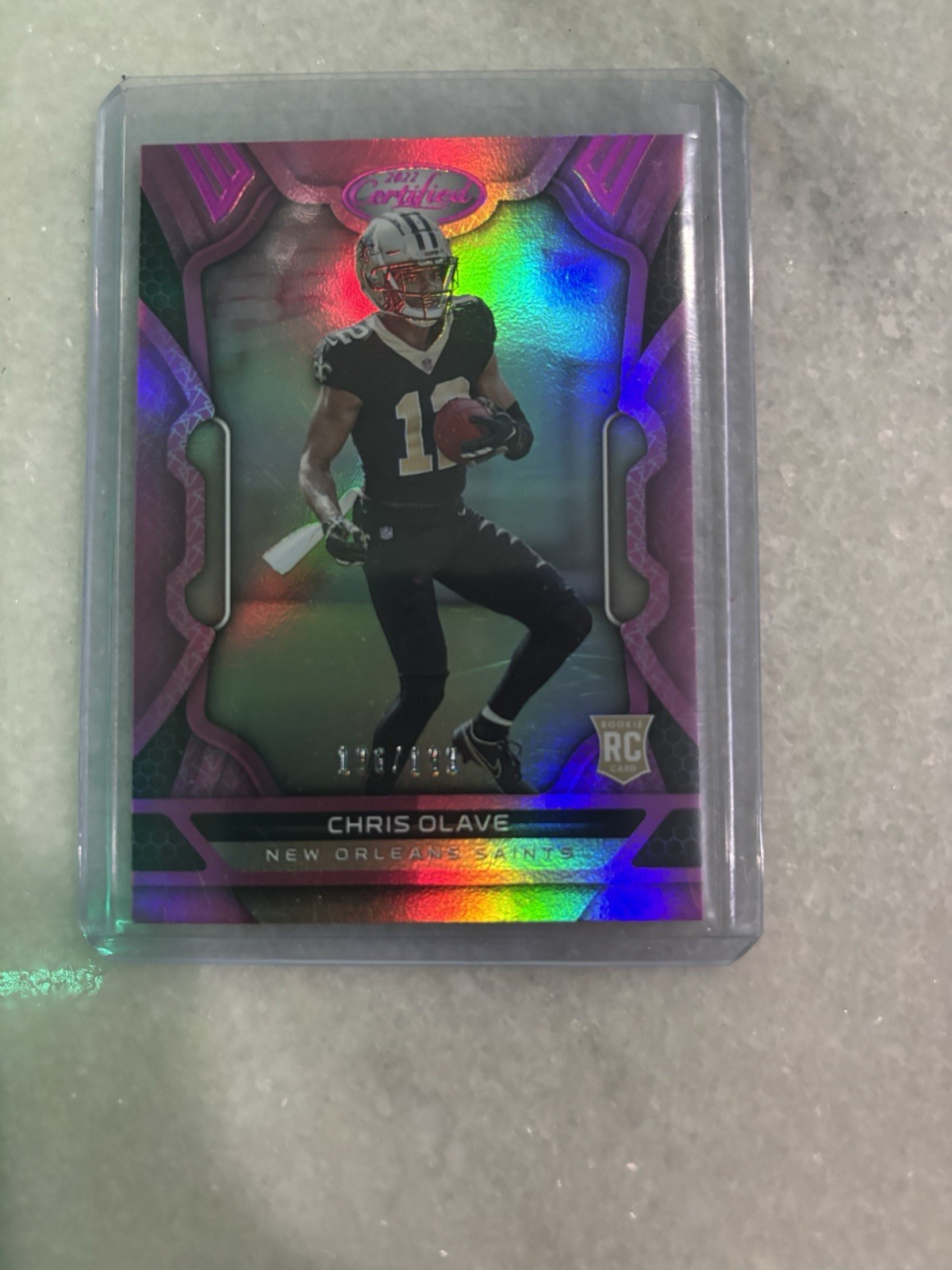 2022 Panini Certified - Rookies Chris Olave #113 Mirror Pink /199 (RC)